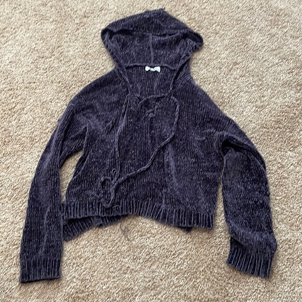 american threads dark purple sweater